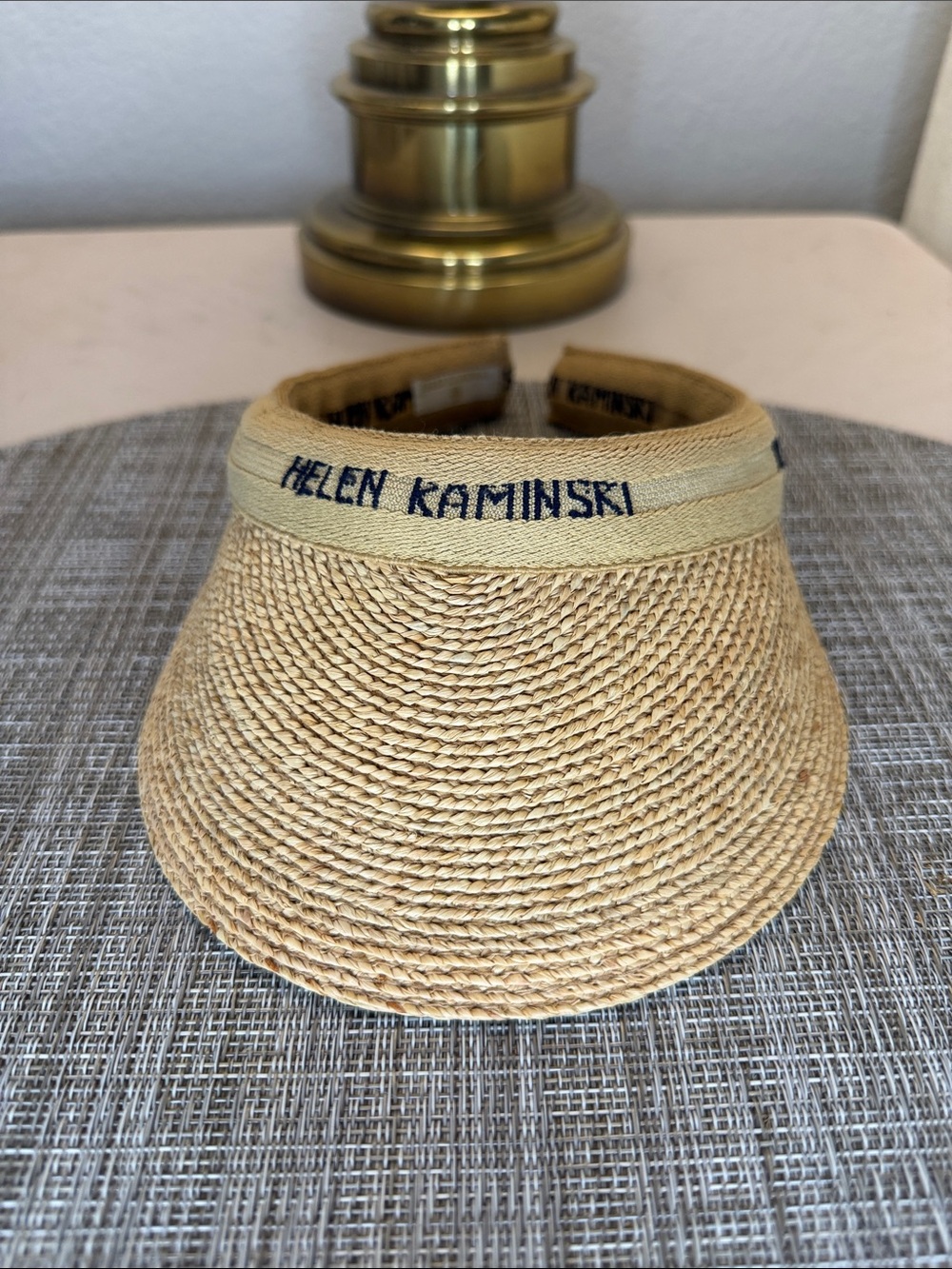 Helen Kaminski Straw Visor in Natural
